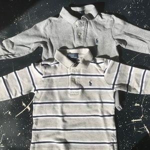 Toddler boys classic long sleeve polo shirts - 2T